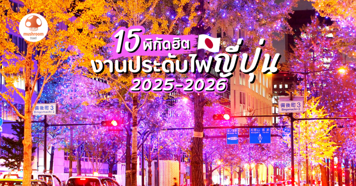 ชี้เป้า 15 เทศกาลไฟ ญี่ปุ่น 2025-2026 ที่ไม่ควรพลาด จัดเต็มทั่วประเทศ!